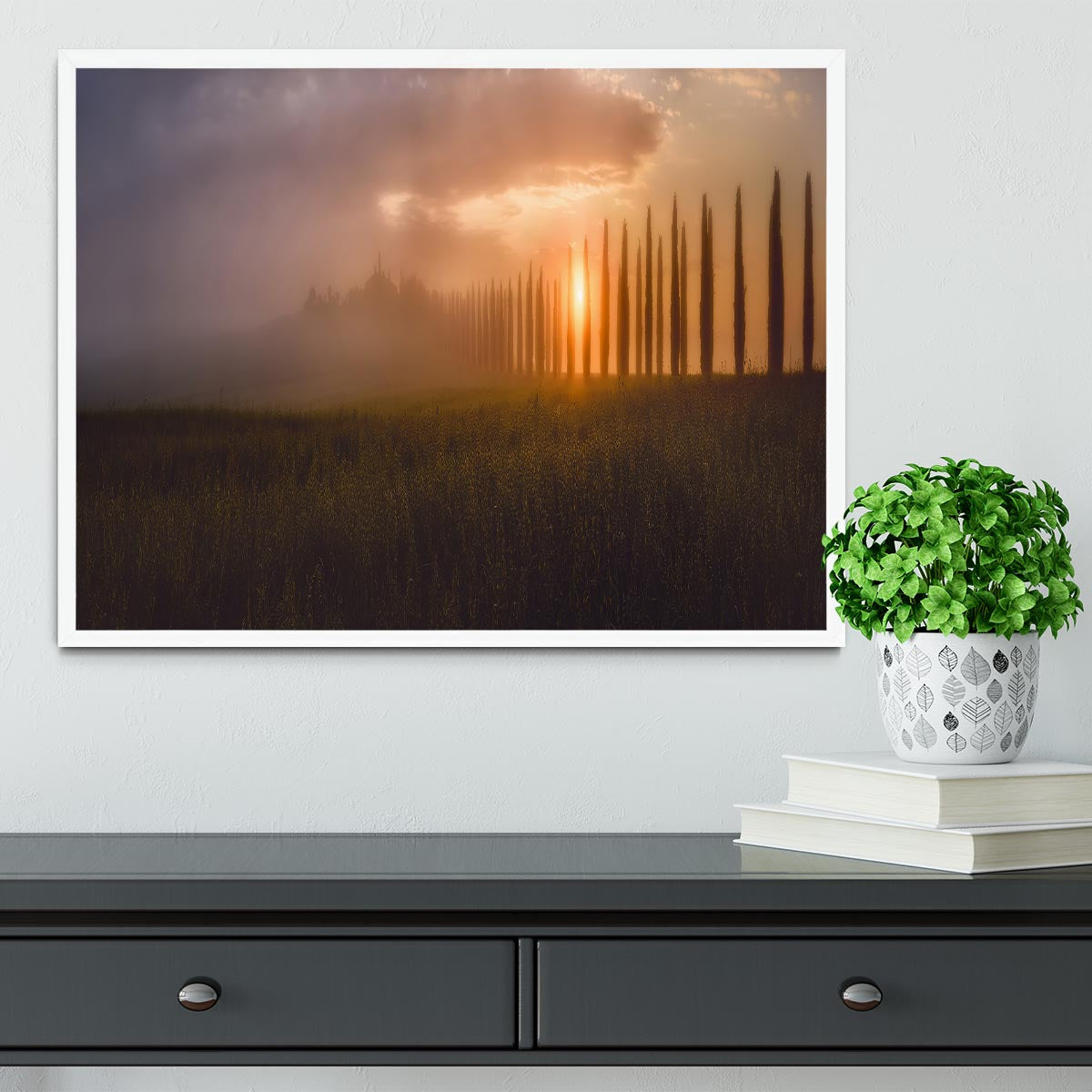 Tuscany Sunrising Framed Print - Canvas Art Rocks -6