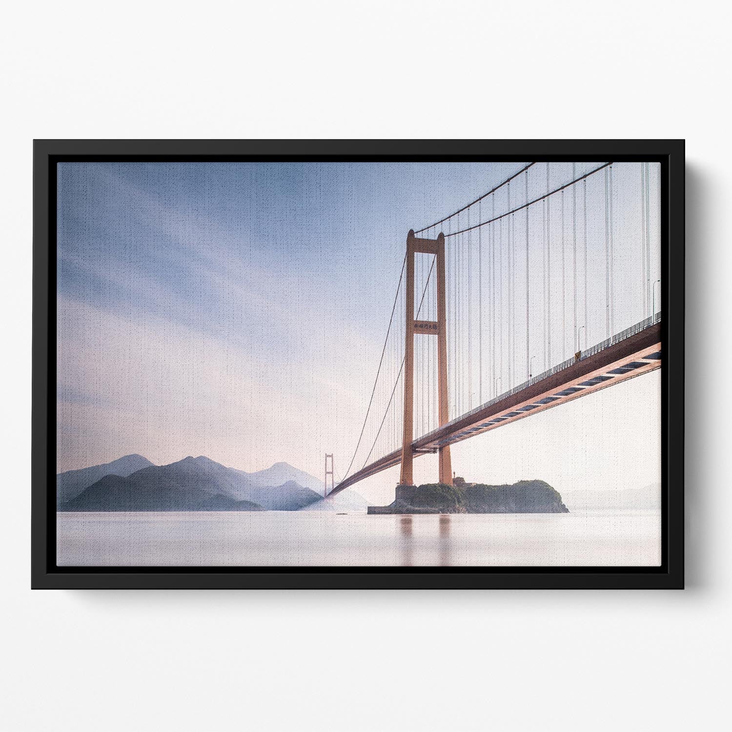 Xihou Bridge A Moon Bay Floating Framed Canvas - Canvas Art Rocks - 2