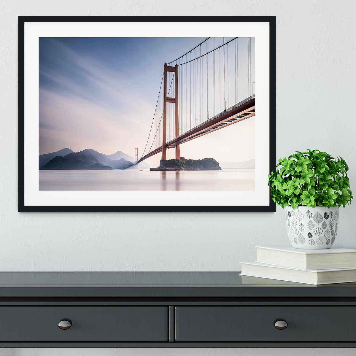 Xihou Bridge A Moon Bay Framed Print - Canvas Art Rocks - 1