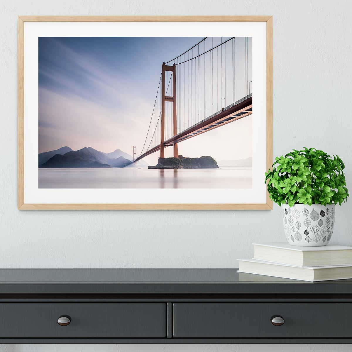 Xihou Bridge A Moon Bay Framed Print - Canvas Art Rocks - 3