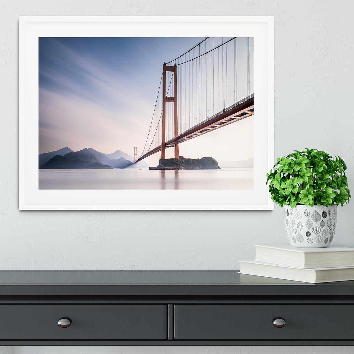 Xihou Bridge A Moon Bay Framed Print - Canvas Art Rocks - 5