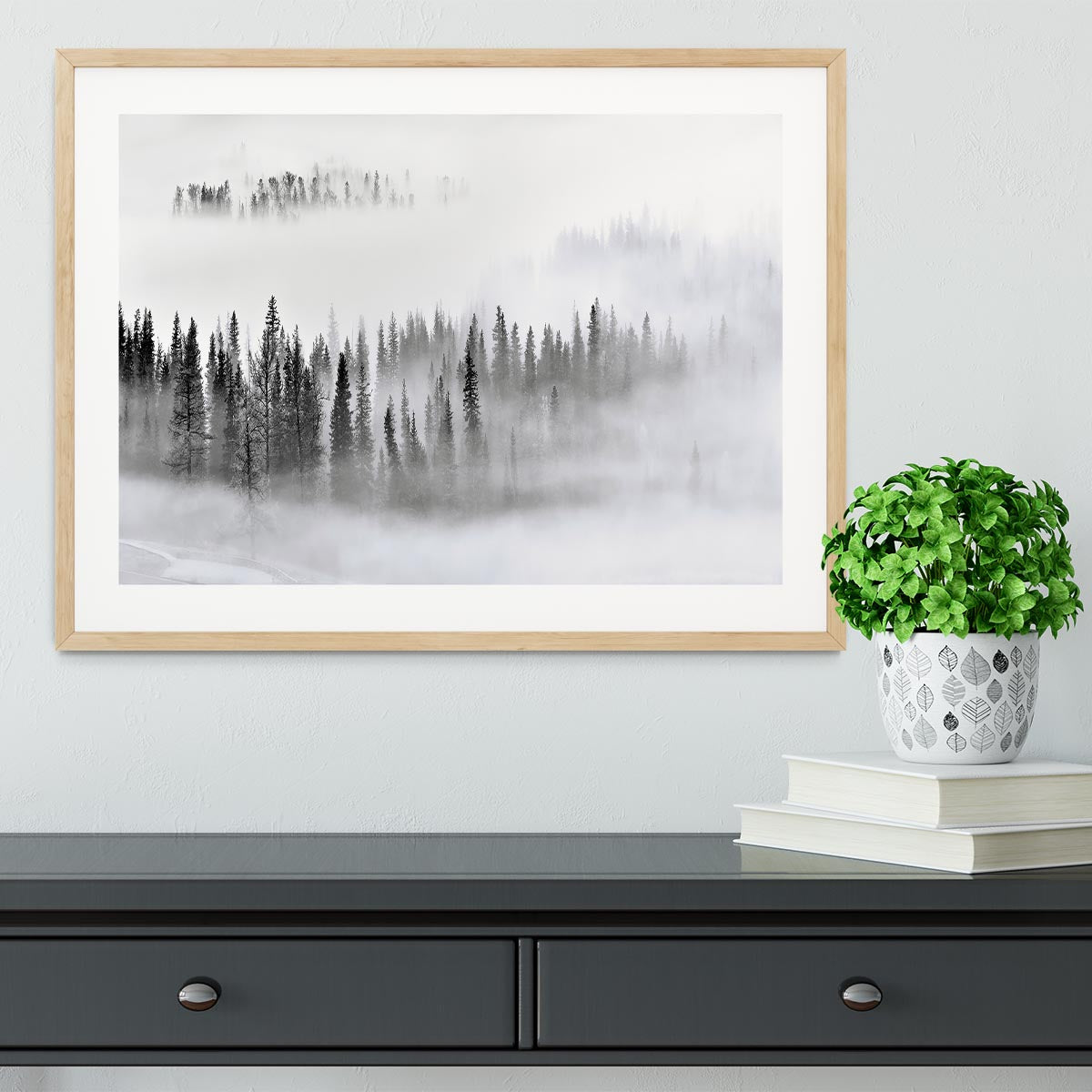 Foggy Forest Framed Print - Canvas Art Rocks - 3