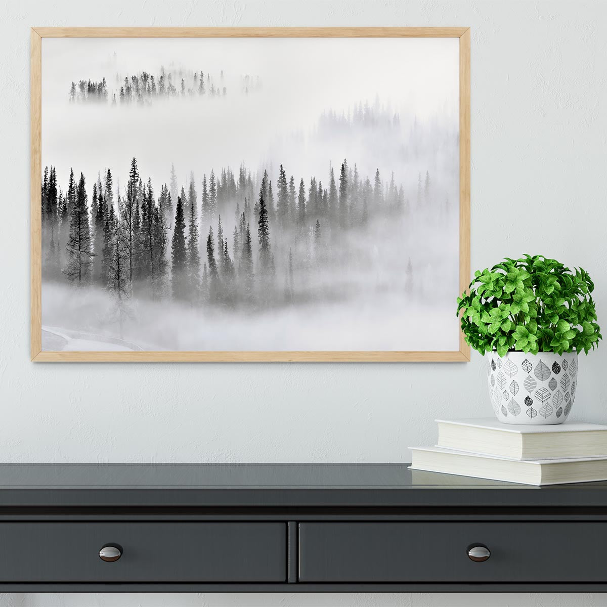 Foggy Forest Framed Print - Canvas Art Rocks - 4