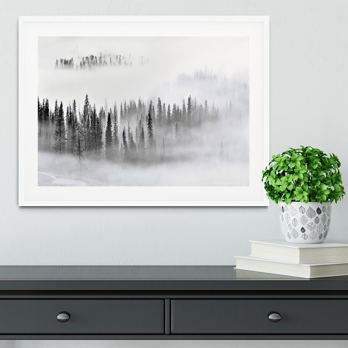 Foggy Forest Framed Print - Canvas Art Rocks - 5