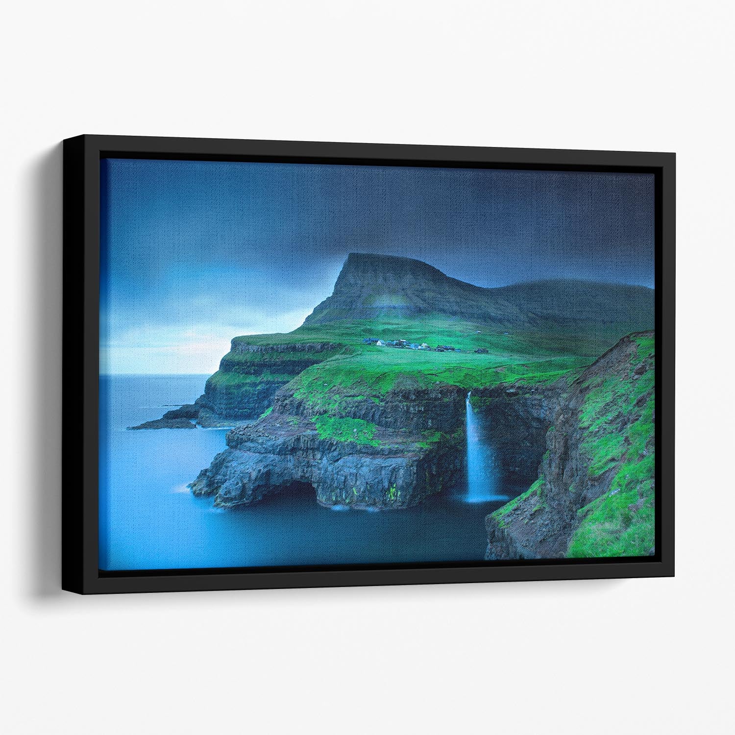 Gasadalur Floating Framed Canvas - Canvas Art Rocks - 1