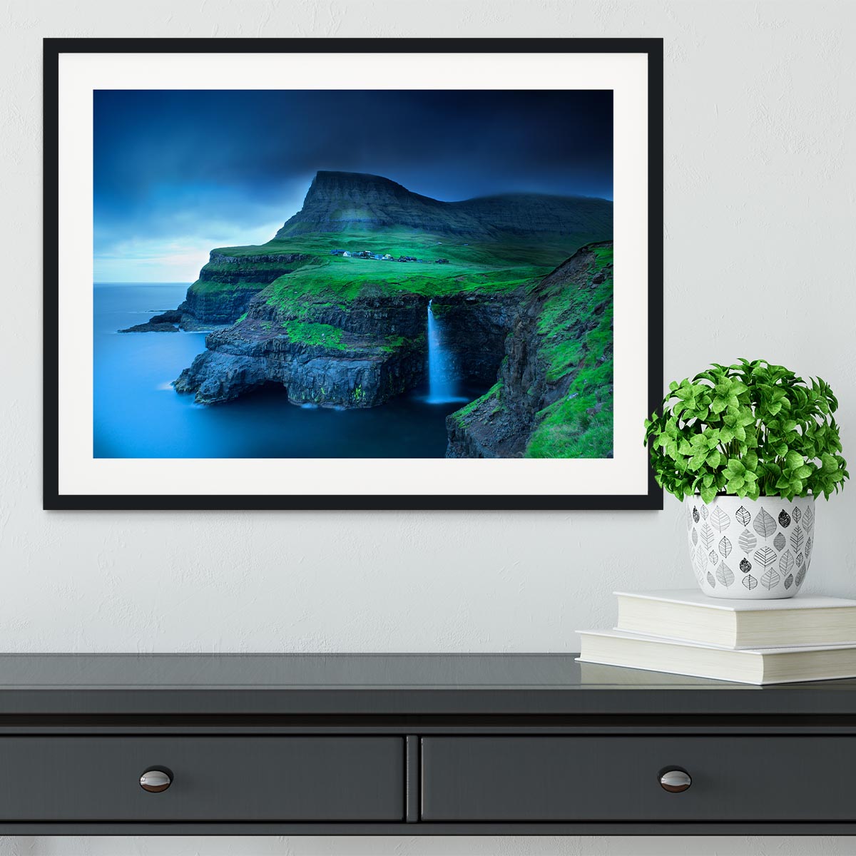 Gasadalur Framed Print - Canvas Art Rocks - 1