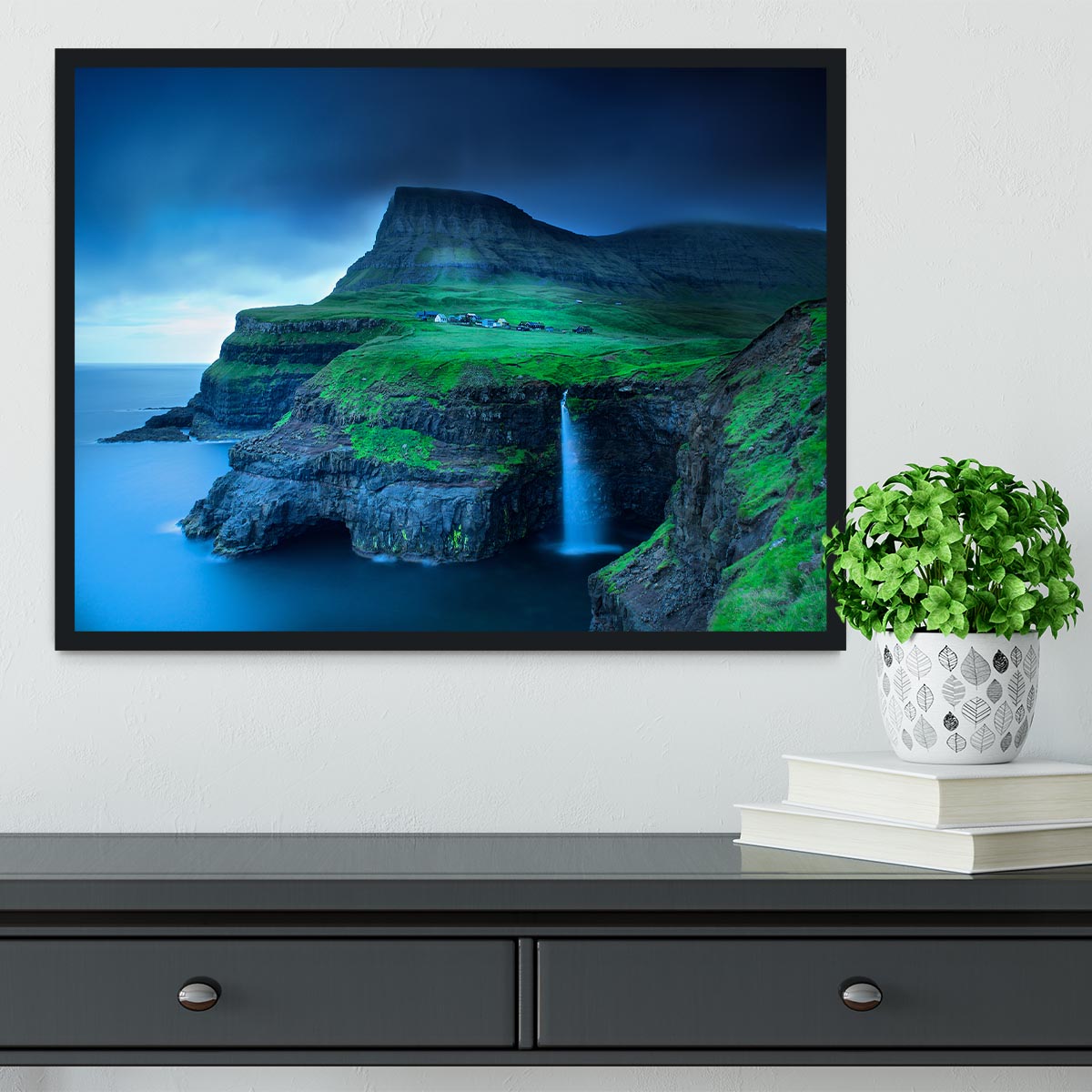 Gasadalur Framed Print - Canvas Art Rocks - 2