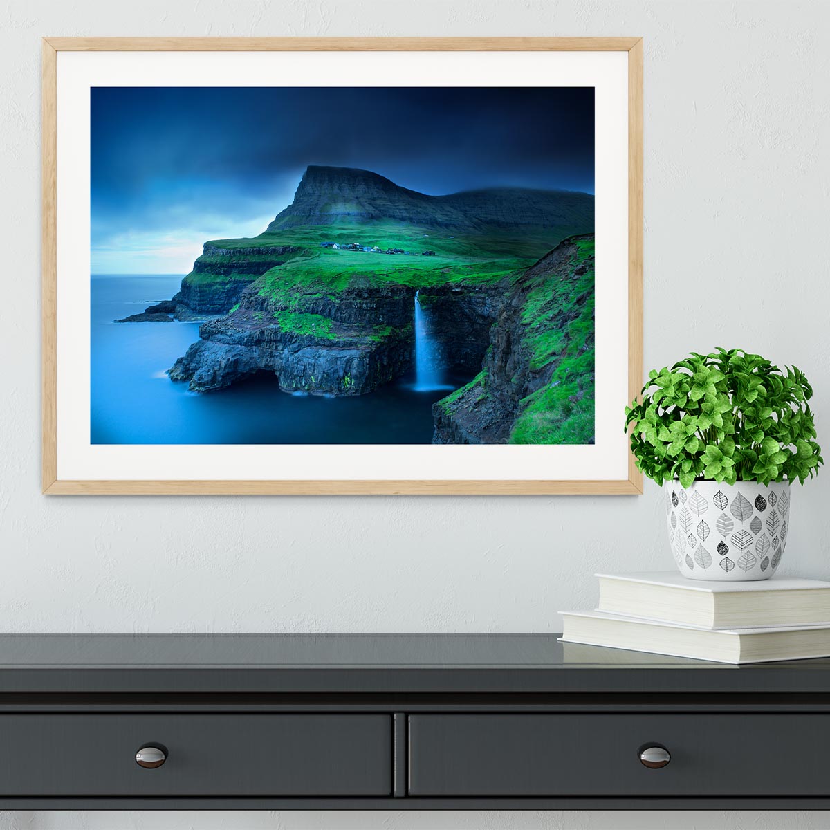 Gasadalur Framed Print - Canvas Art Rocks - 3