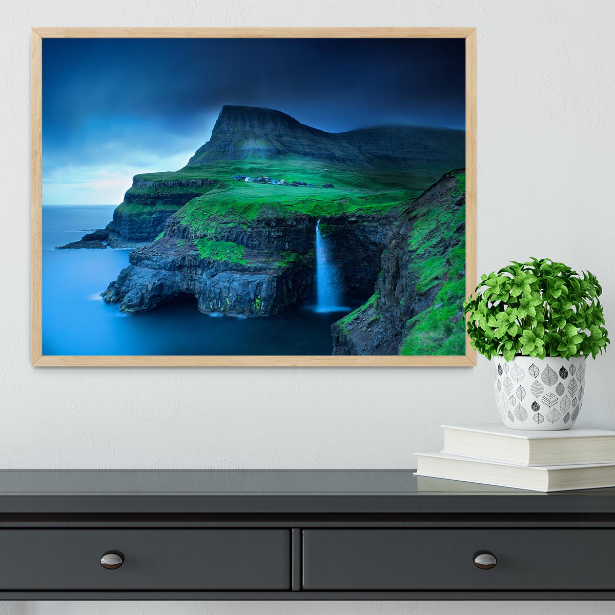 Gasadalur Framed Print - Canvas Art Rocks - 4