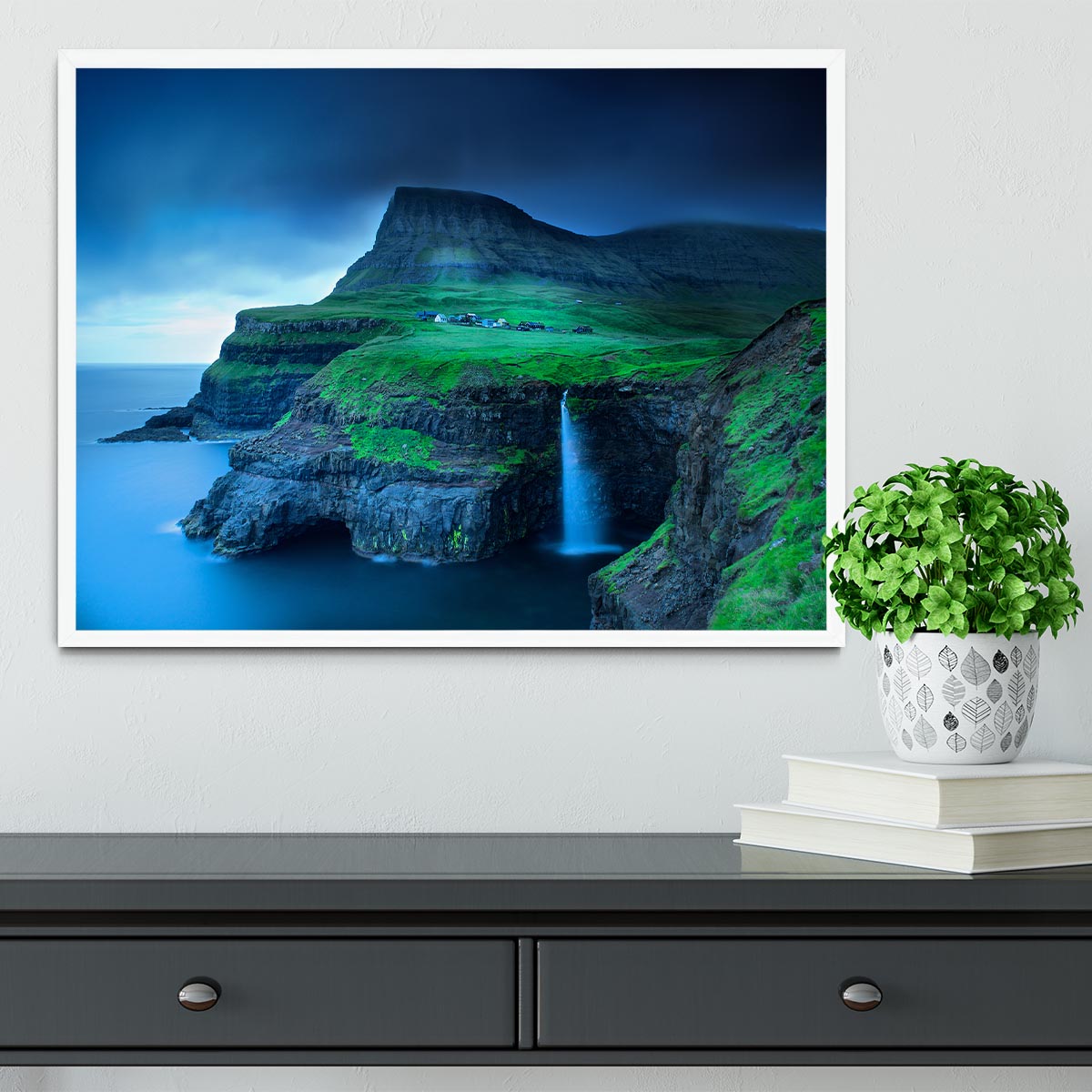 Gasadalur Framed Print - Canvas Art Rocks -6