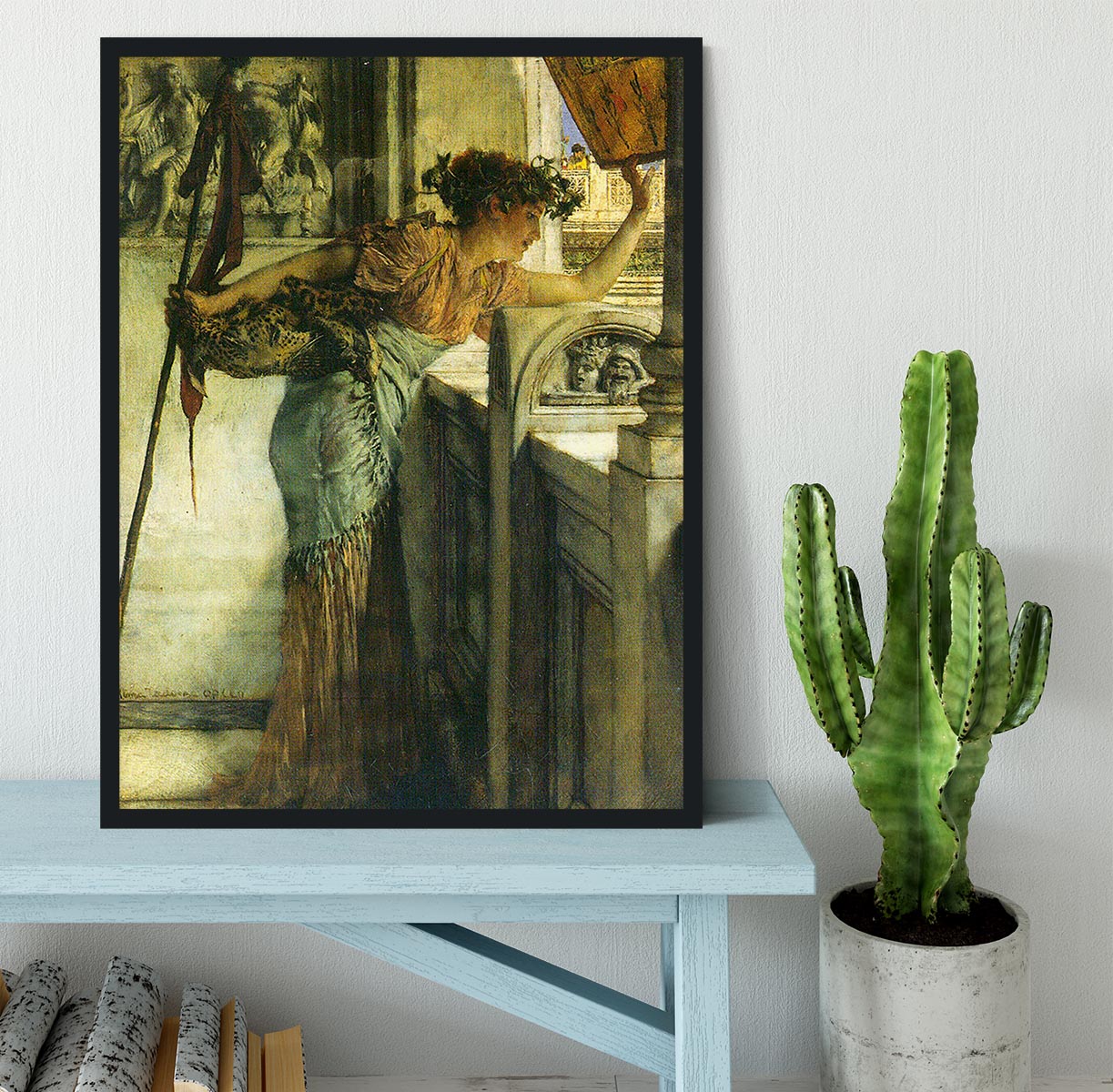 A Bacchantin There he is! by Alma Tadema Framed Print - Canvas Art Rocks - 2