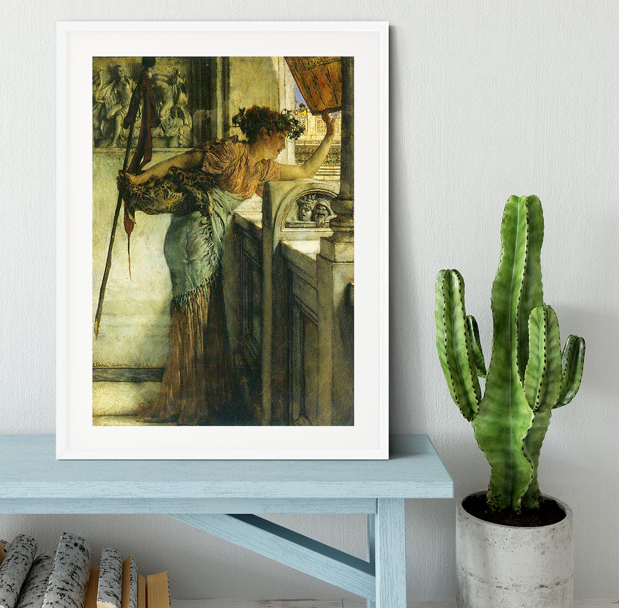 A Bacchantin There he is! by Alma Tadema Framed Print - Canvas Art Rocks - 5