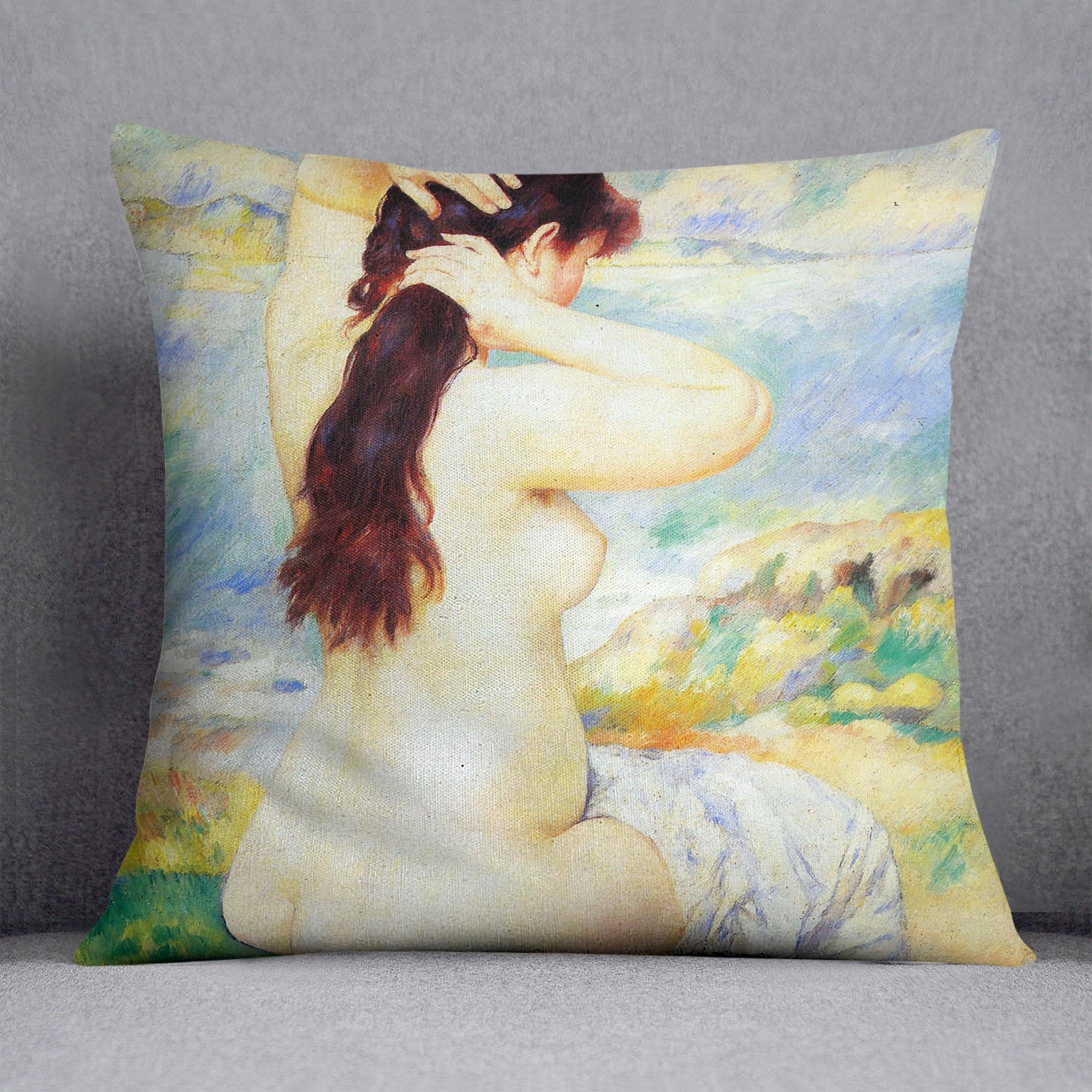 A Bather by Renoir Throw Pillow