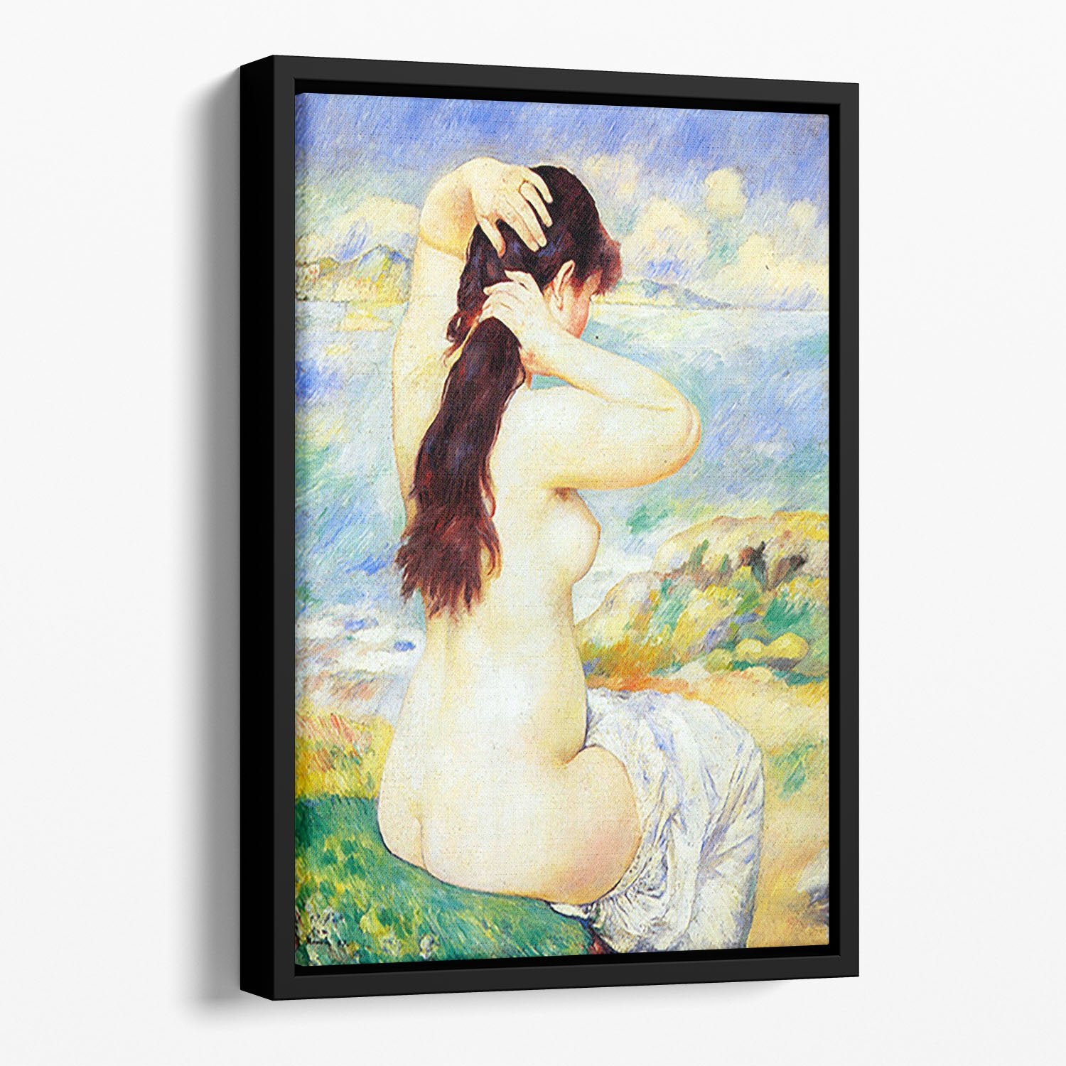 A Bather by Renoir Floating Framed Canvas