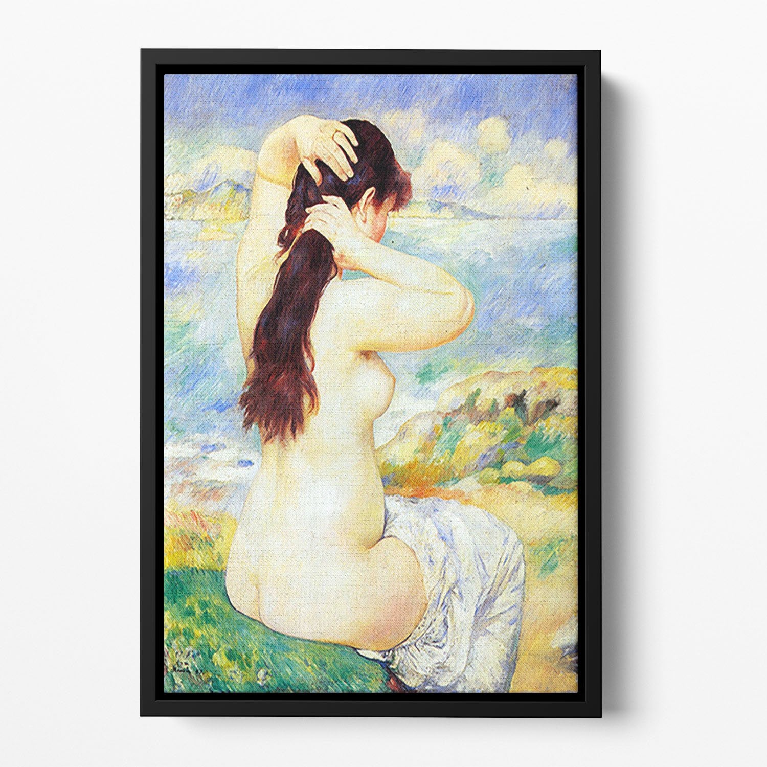 A Bather by Renoir Floating Framed Canvas