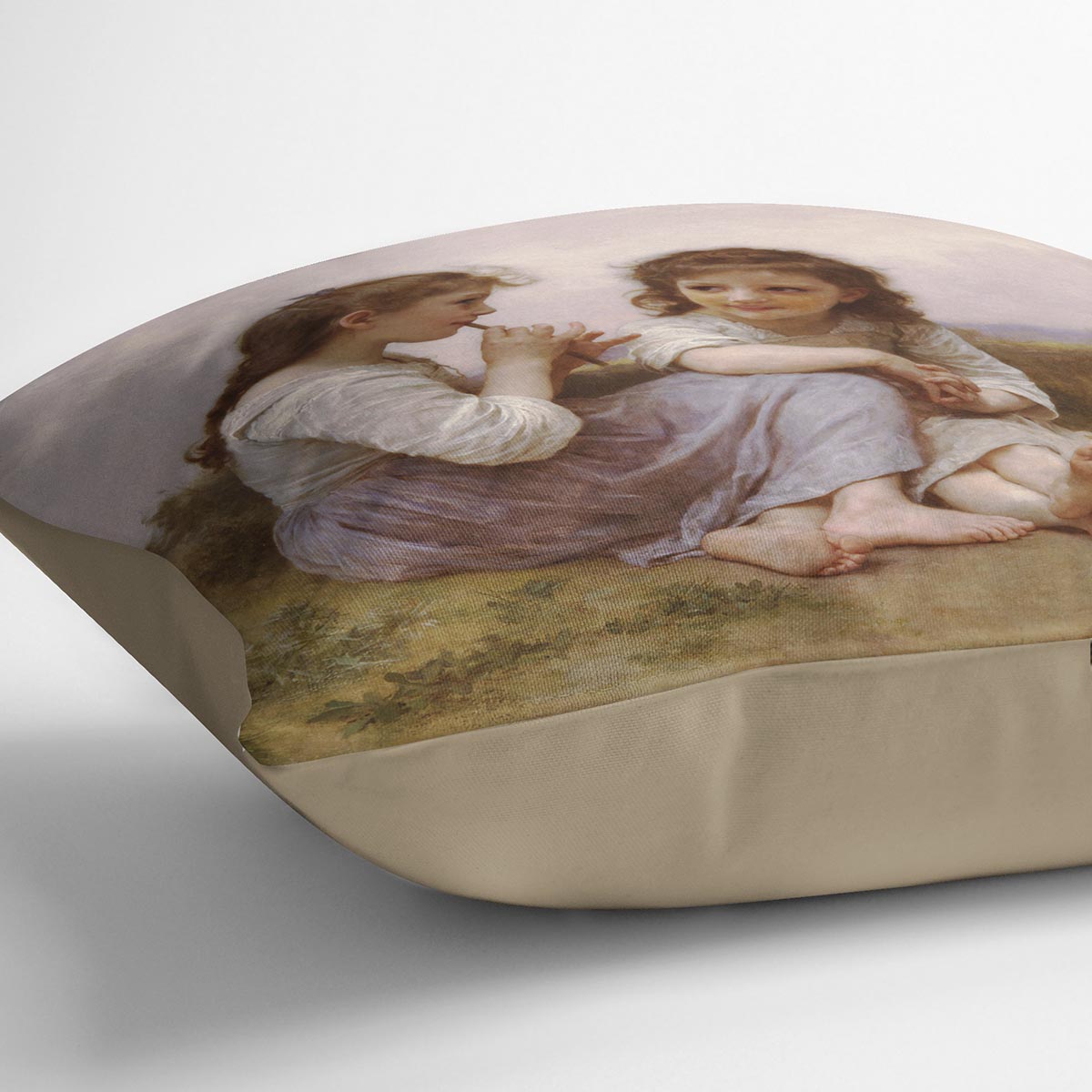 A Childhood Idyll 1900 By Bouguereau Cushion