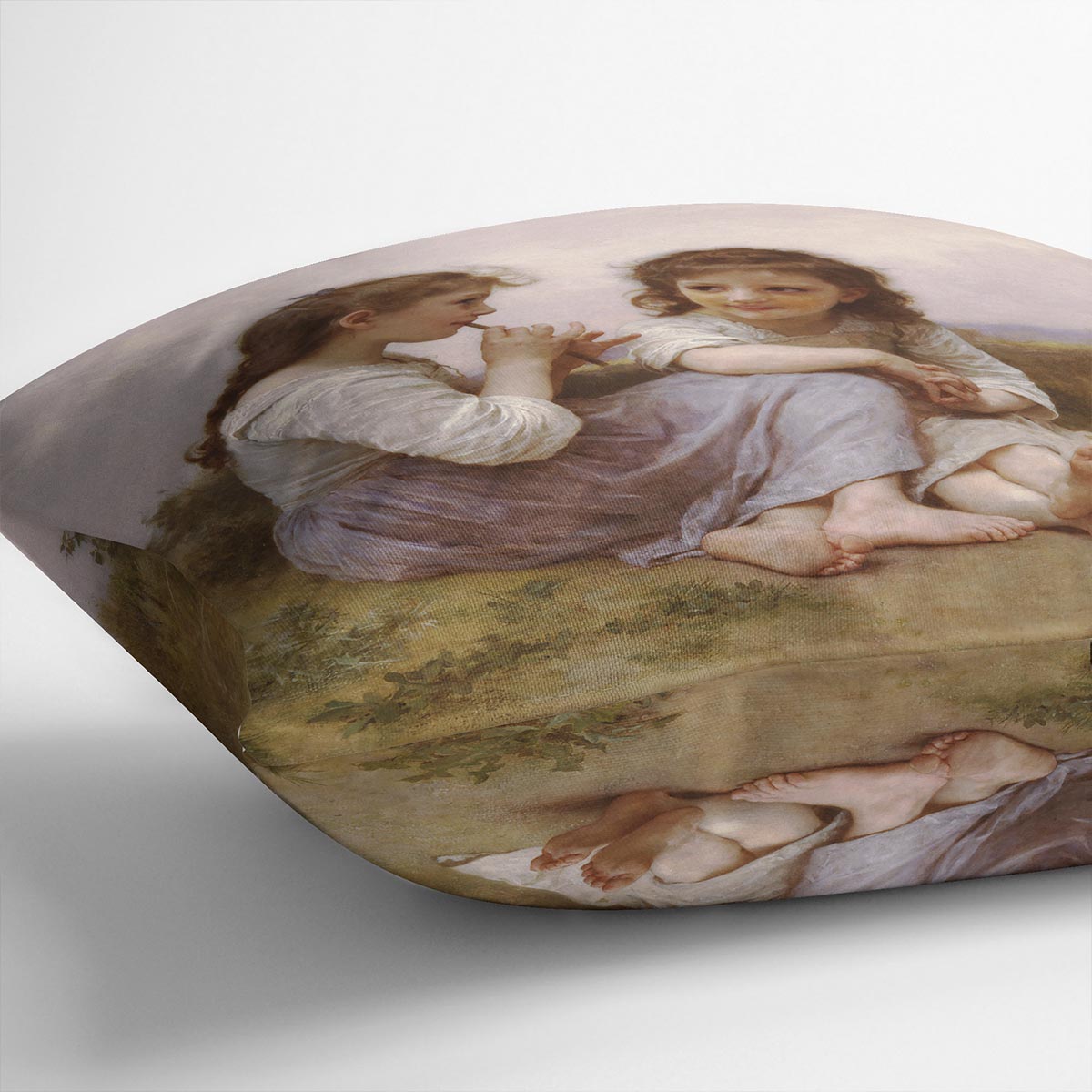 A Childhood Idyll 1900 By Bouguereau Cushion