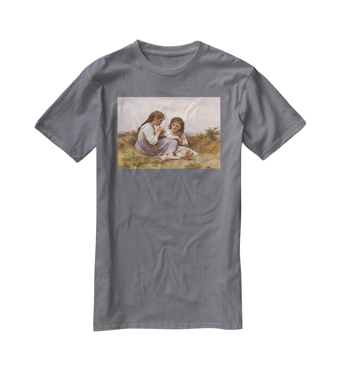 A Childhood Idyll 1900 By Bouguereau T-Shirt - Canvas Art Rocks - 3