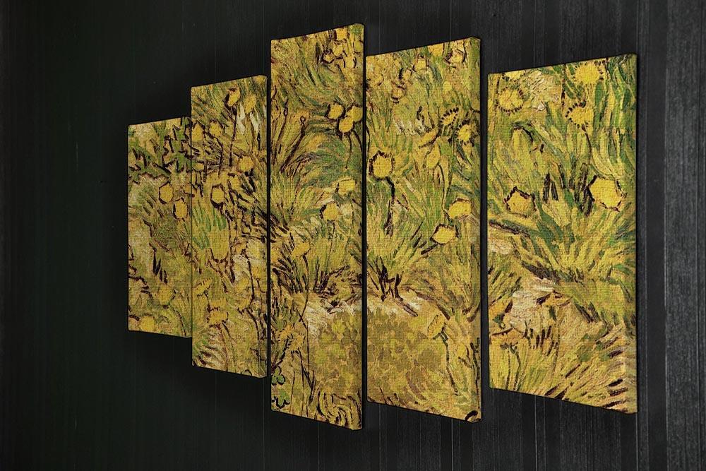 A Field of Yellow Flowers by Van Gogh 5 Split Panel Canvas - Canvas Art Rocks - 2