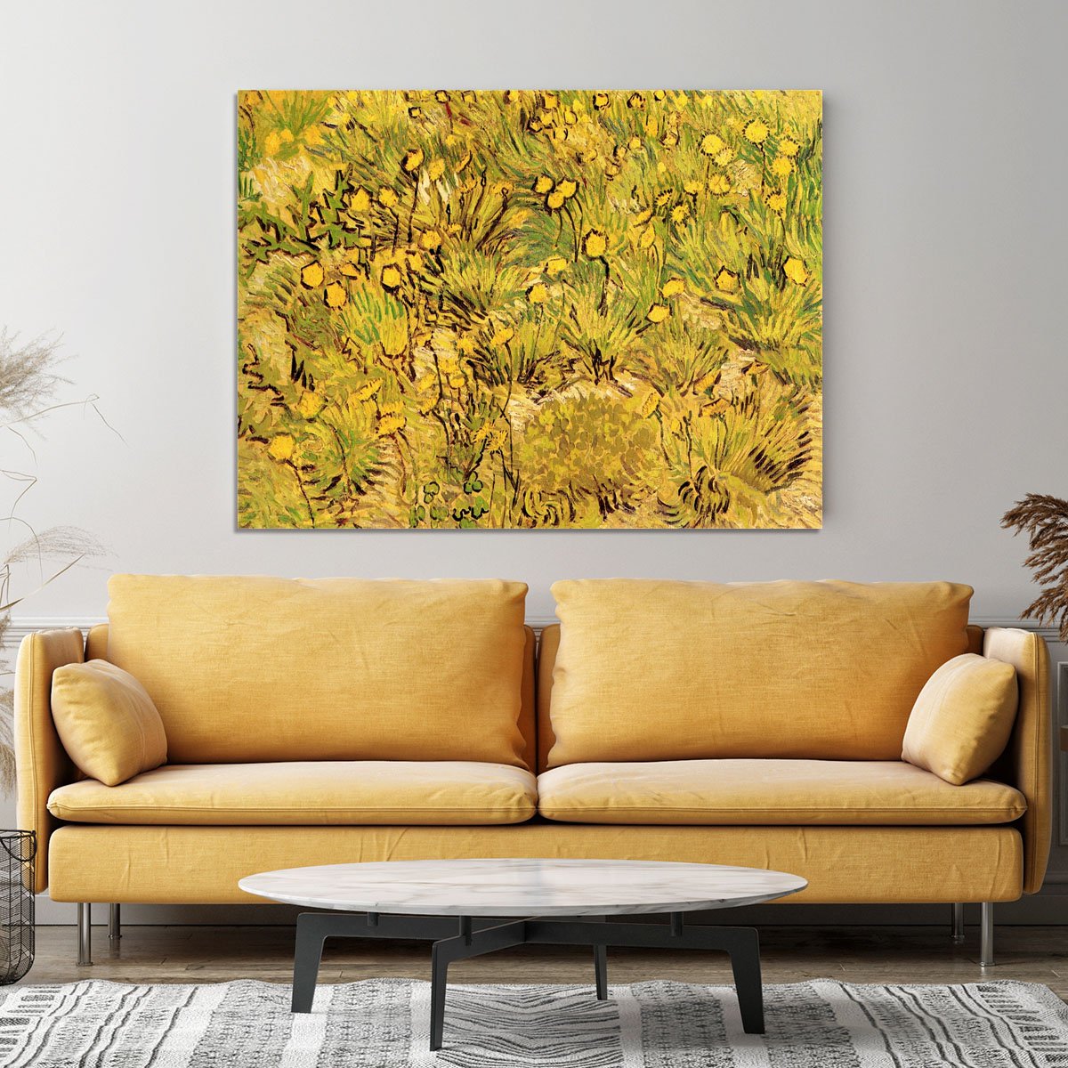 A Field of Yellow Flowers by Van Gogh Canvas Print or Poster