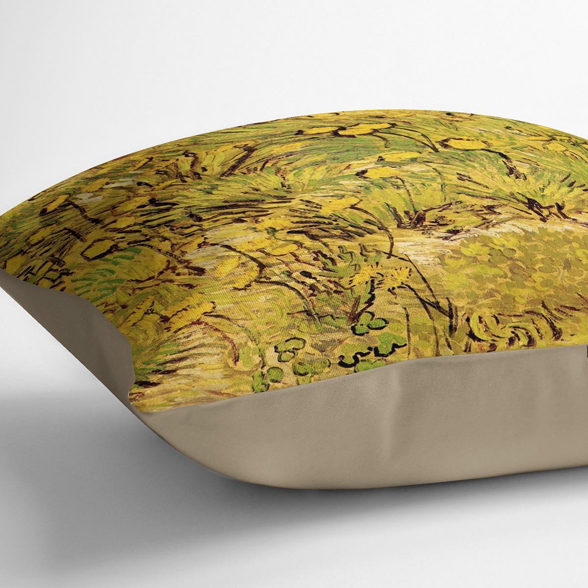 A Field of Yellow Flowers by Van Gogh Throw Pillow