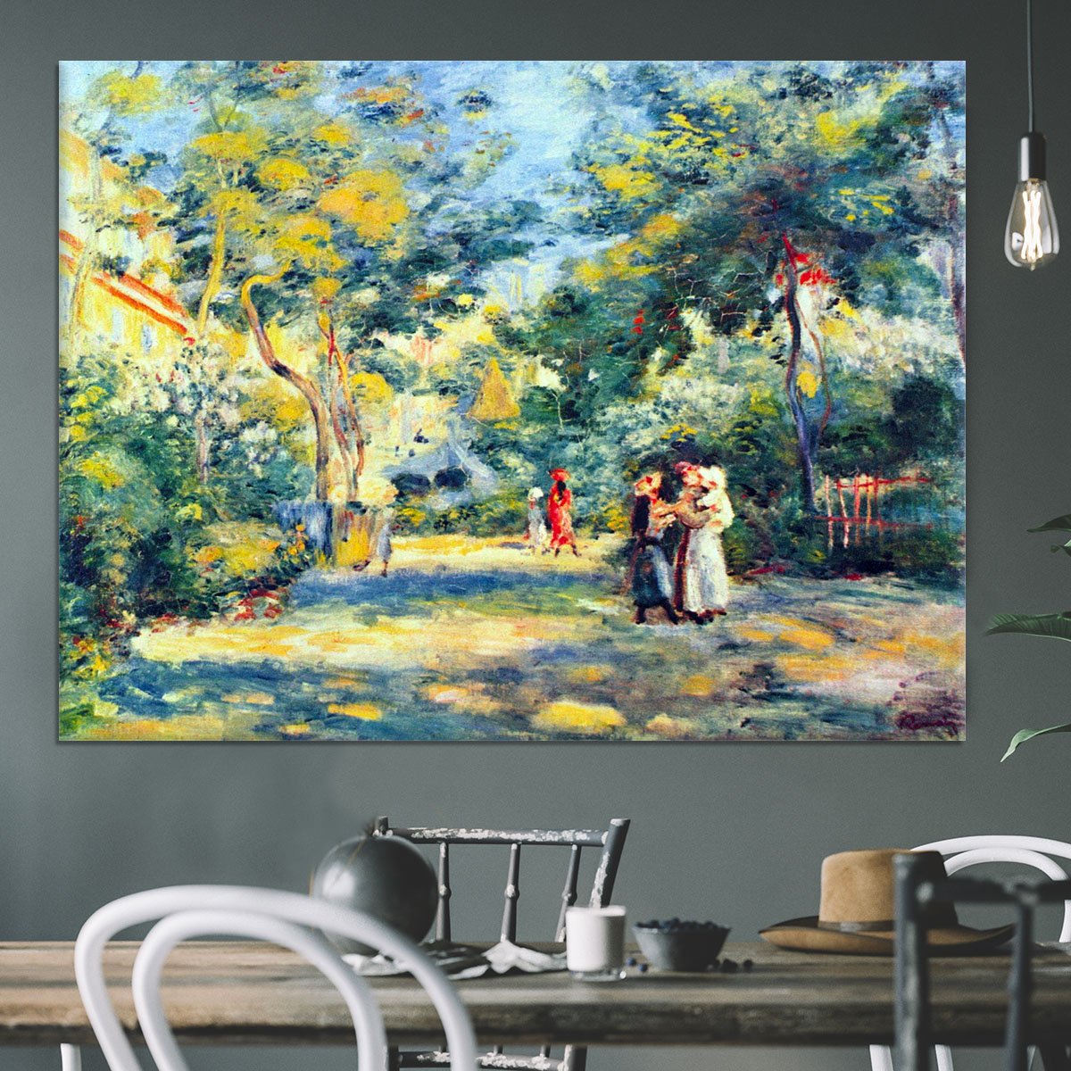A Garden in Montmartre by Renoir Canvas Print or Poster