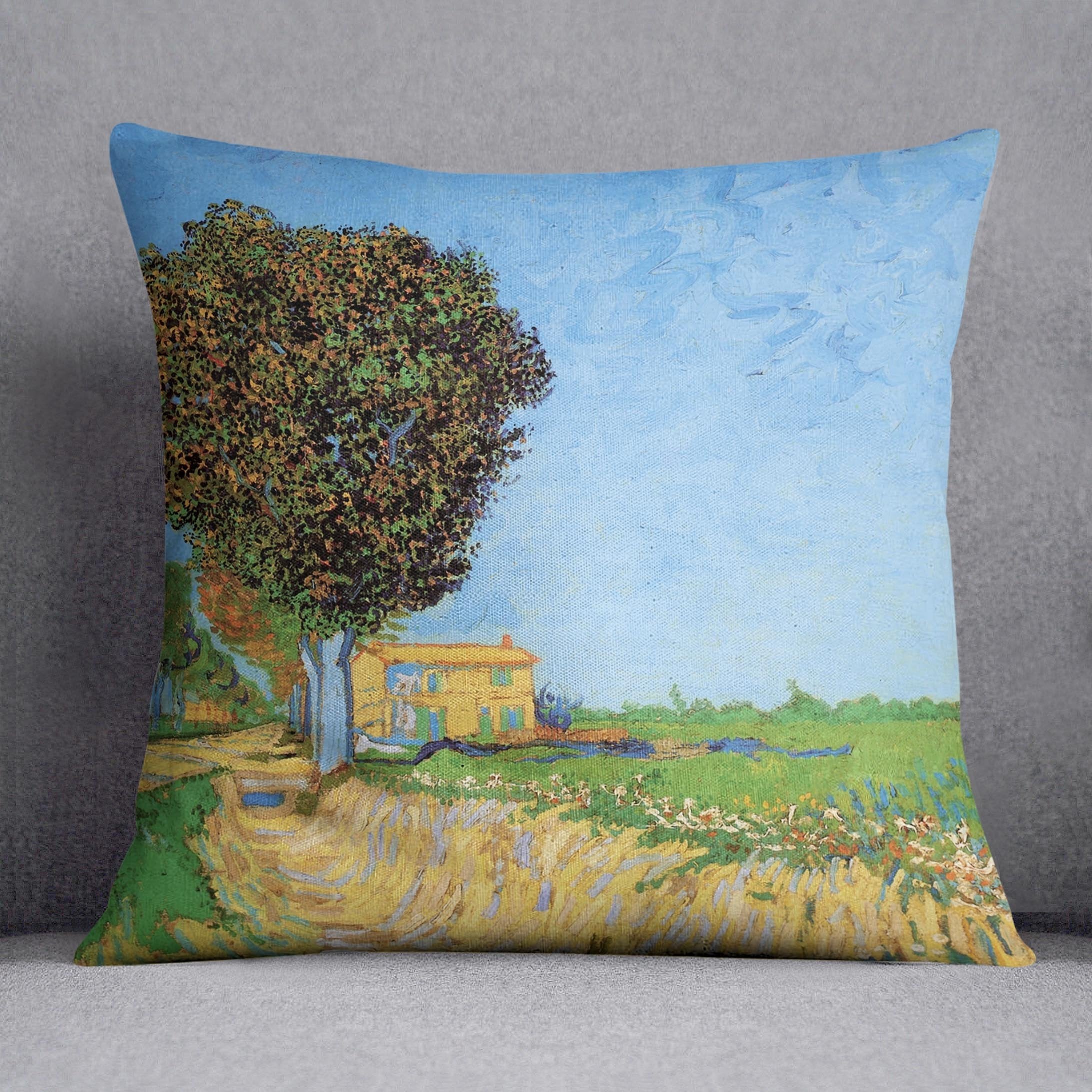 A Lane near Arles by Van Gogh Throw Pillow