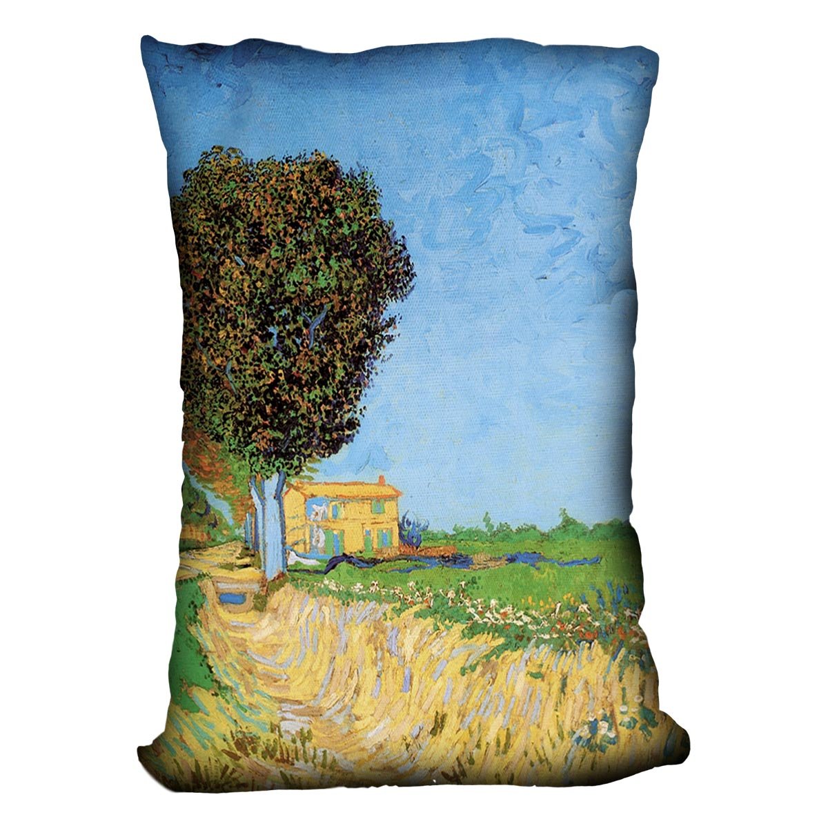 A Lane near Arles by Van Gogh Throw Pillow