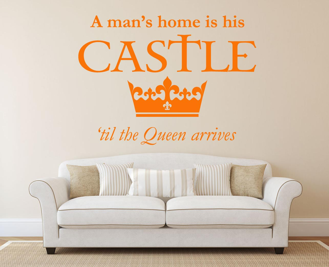 A Mans Castle Queen Wall Sticker - Canvas Art Rocks - 1