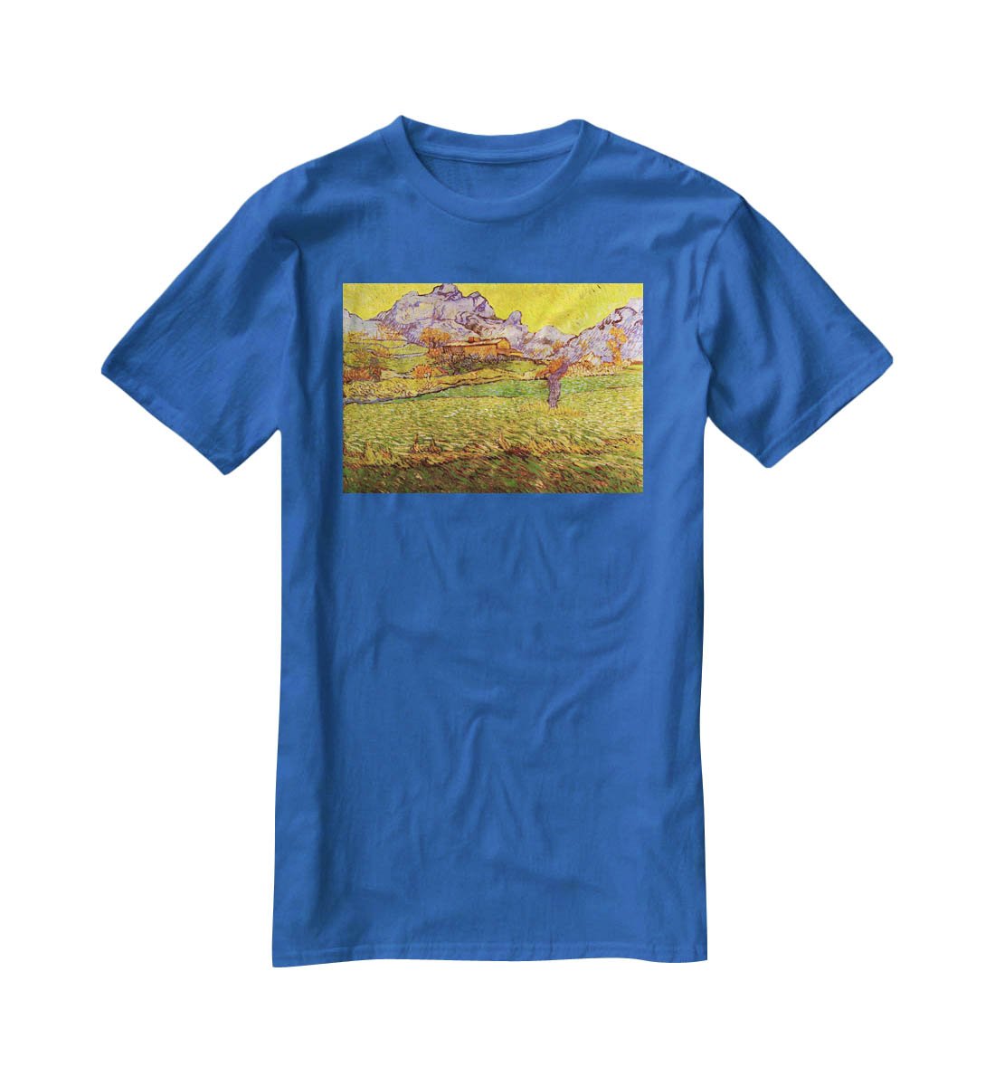 A Meadow in the Mountains Le Mas de Saint-Paul by Van Gogh T-Shirt - Canvas Art Rocks - 2