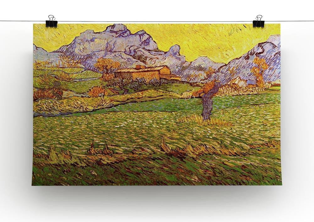 A Meadow in the Mountains Le Mas de Saint-Paul by Van Gogh Canvas Print & Poster - Canvas Art Rocks - 2