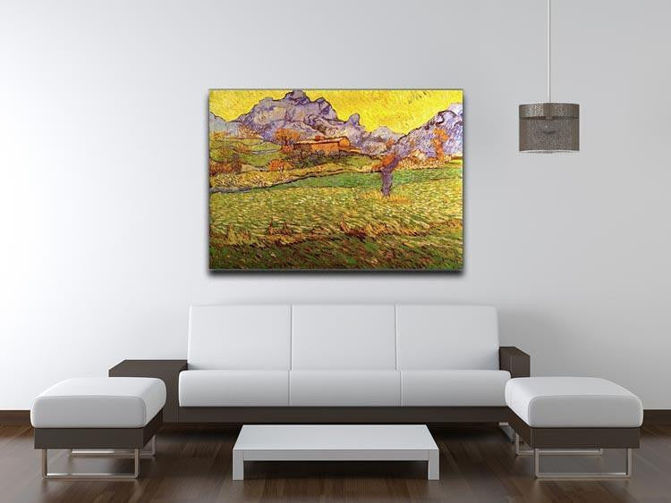A Meadow in the Mountains Le Mas de Saint-Paul by Van Gogh Canvas Print & Poster - Canvas Art Rocks - 4