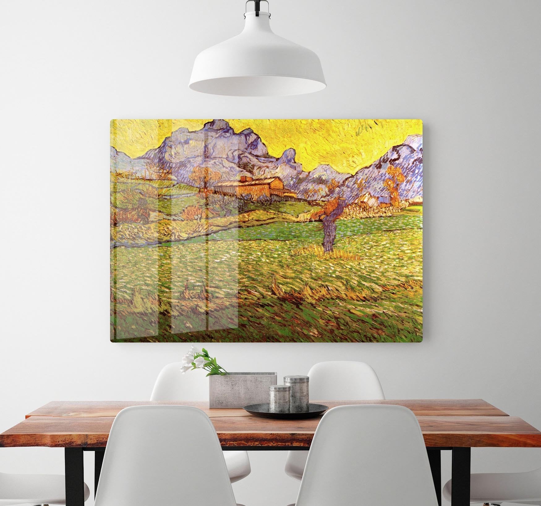 A Meadow in the Mountains Le Mas de Saint-Paul by Van Gogh HD Metal Print