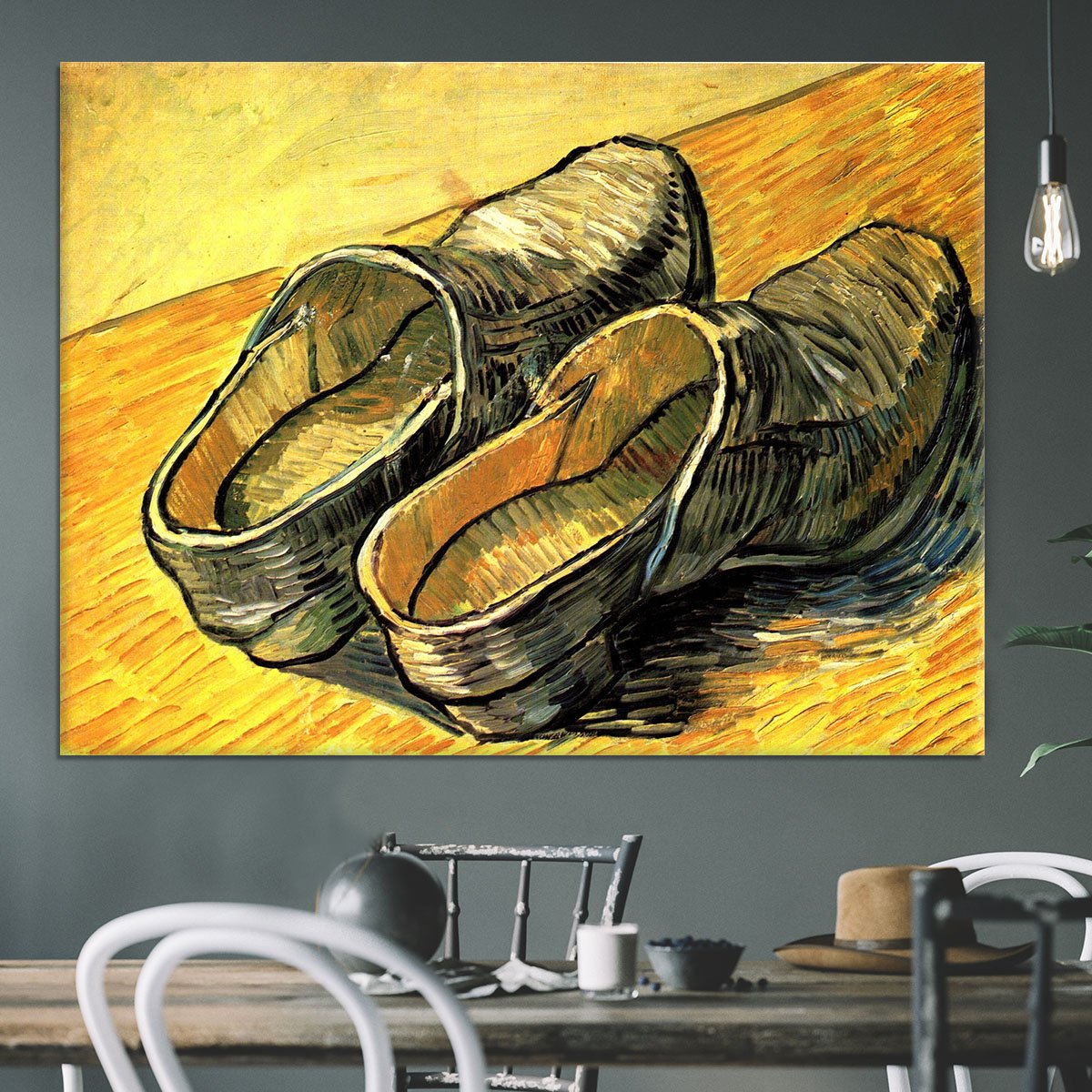 A Pair of Leather Clogs by Van Gogh Canvas Print or Poster