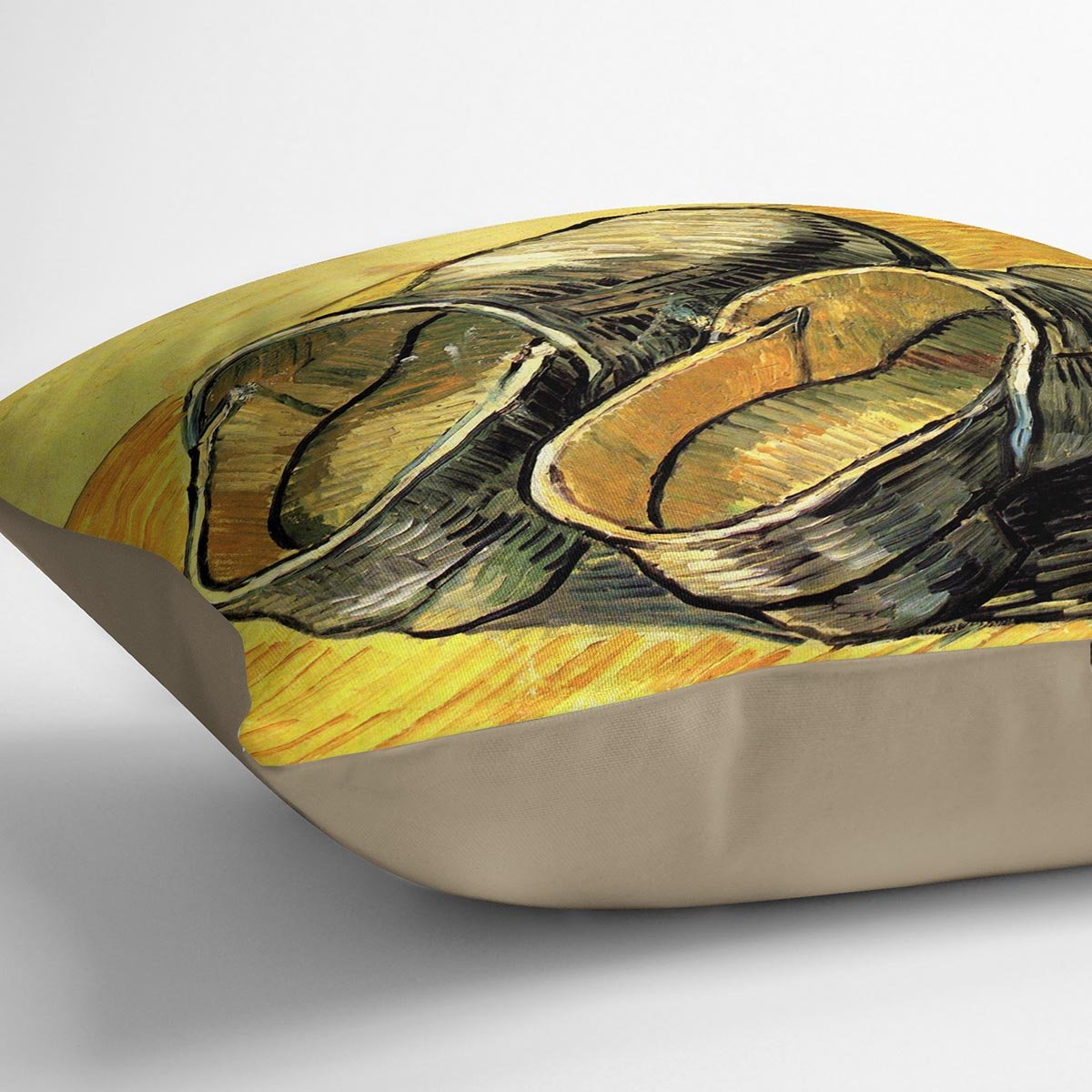 A Pair of Leather Clogs by Van Gogh Throw Pillow