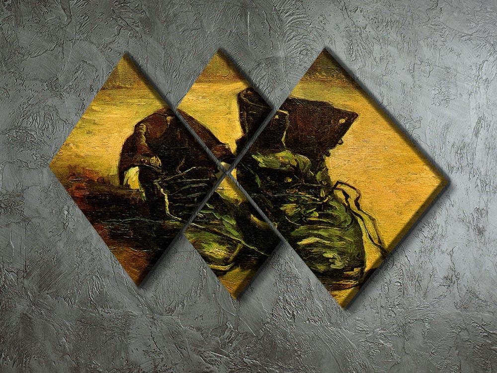 A Pair of Shoes 2 by Van Gogh 4 Square Multi Panel Canvas - Canvas Art Rocks - 2