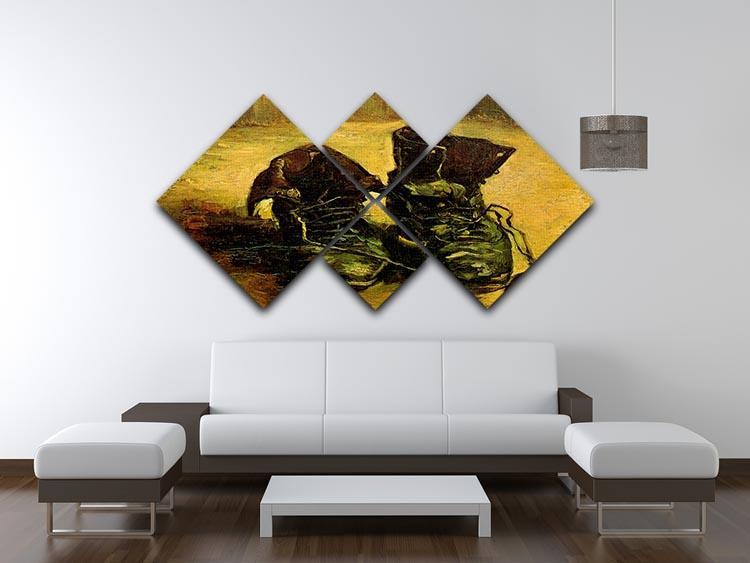 A Pair of Shoes 2 by Van Gogh 4 Square Multi Panel Canvas - Canvas Art Rocks - 3
