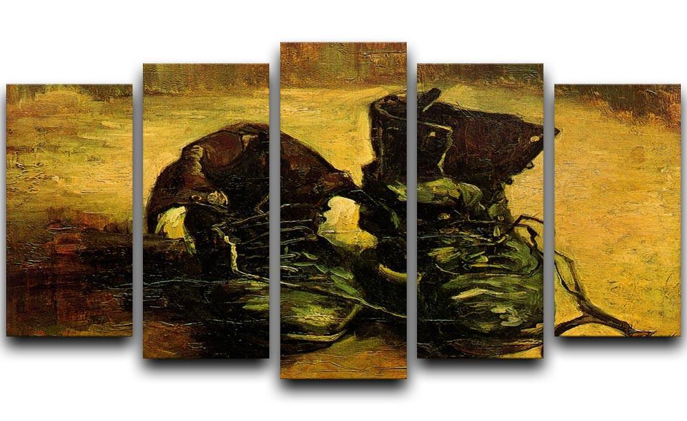 A Pair of Shoes 2 by Van Gogh 5 Split Panel Canvas  - Canvas Art Rocks - 1