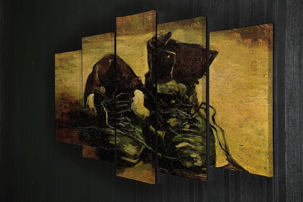 A Pair of Shoes 2 by Van Gogh 5 Split Panel Canvas - Canvas Art Rocks - 2