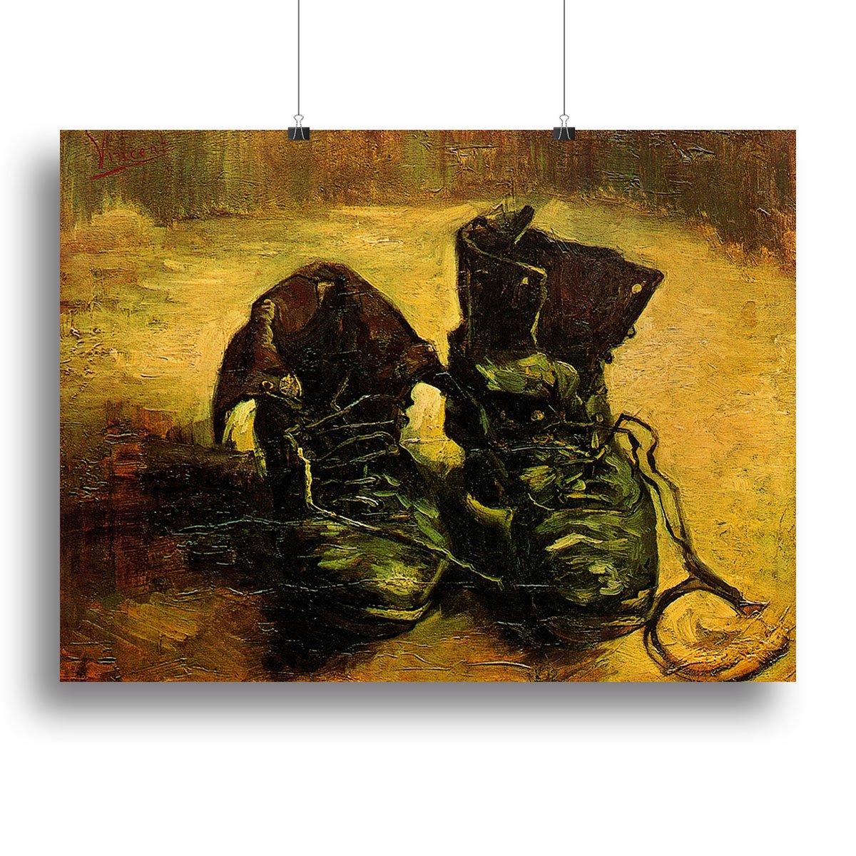 A Pair of Shoes 2 by Van Gogh Canvas Print or Poster