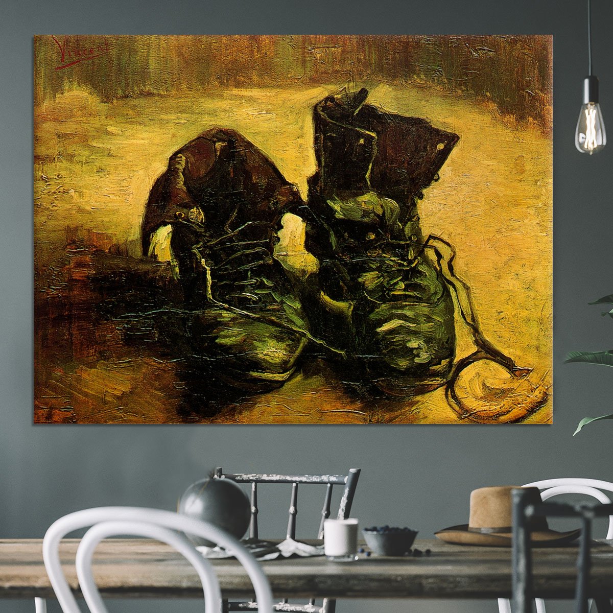 A Pair of Shoes 2 by Van Gogh Canvas Print or Poster