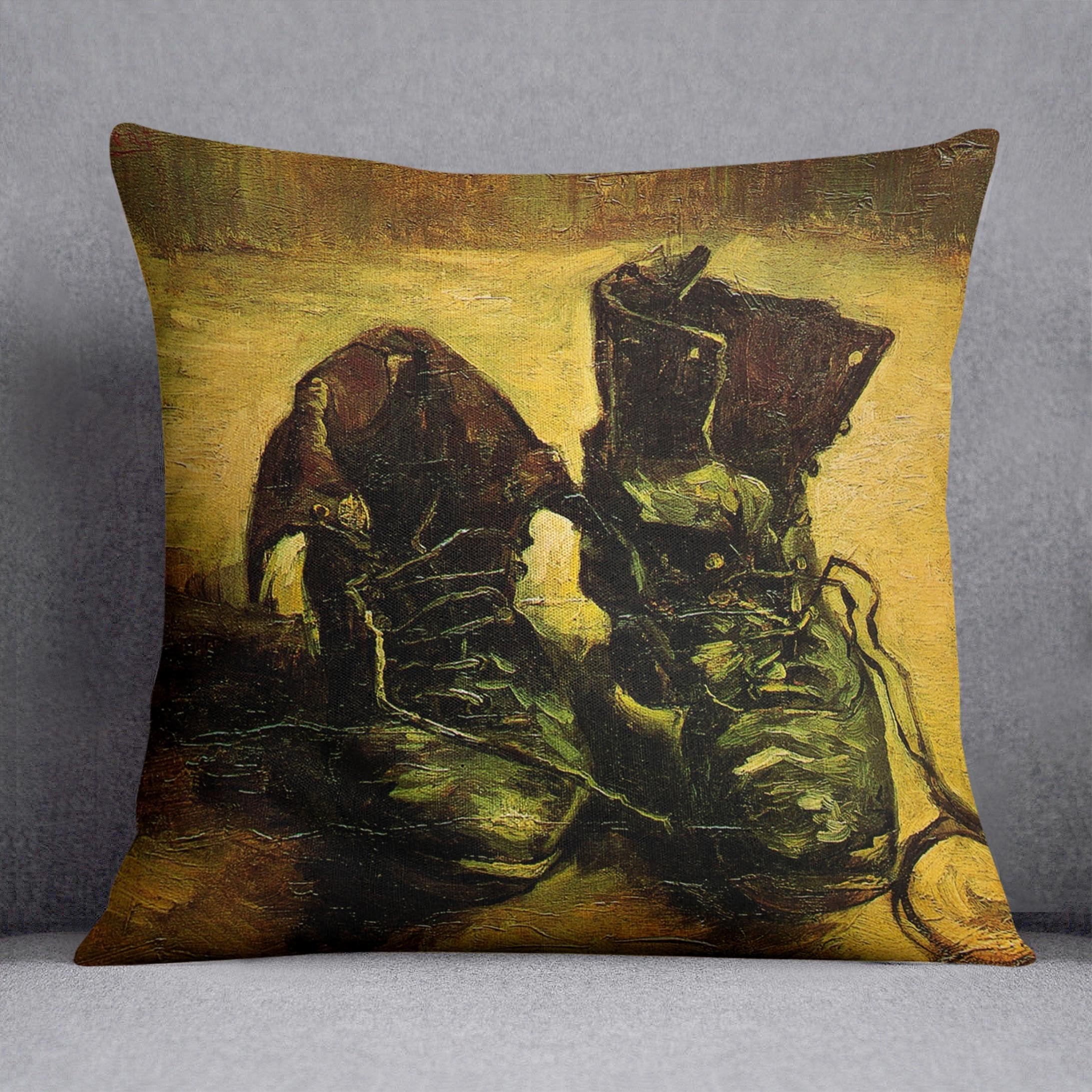 A Pair of Shoes 2 by Van Gogh Throw Pillow