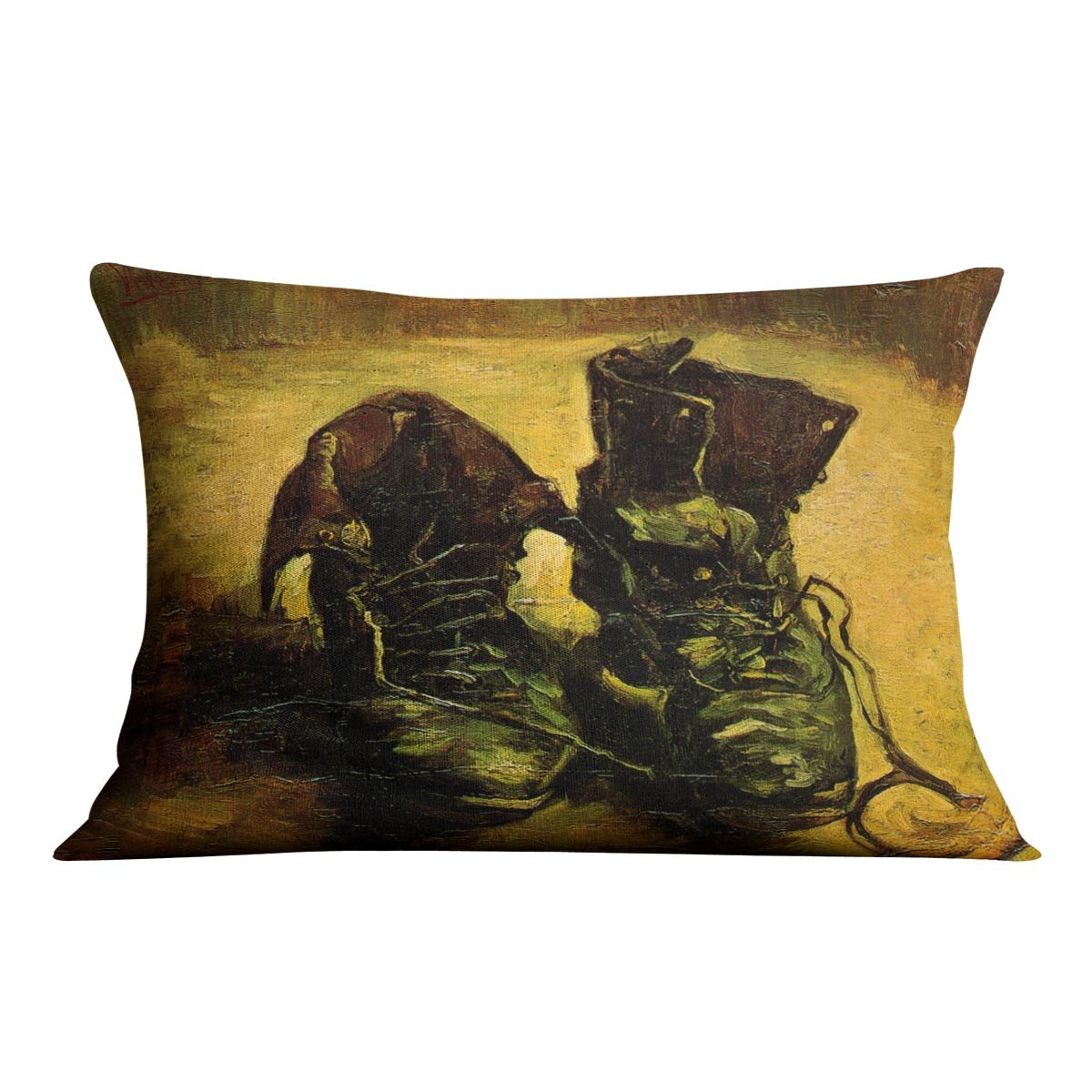 A Pair of Shoes 2 by Van Gogh Throw Pillow