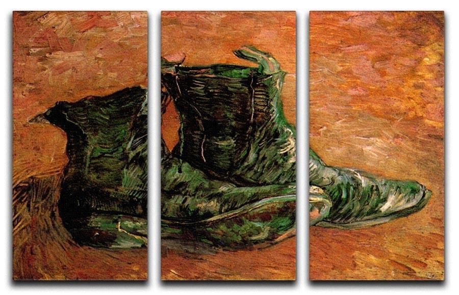A Pair of Shoes by Van Gogh 3 Split Panel Canvas Print - Canvas Art Rocks - 4