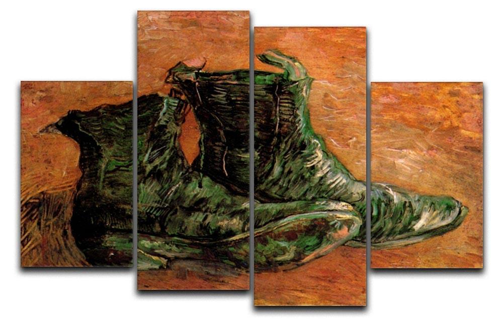 A Pair of Shoes by Van Gogh 4 Split Panel Canvas  - Canvas Art Rocks - 1