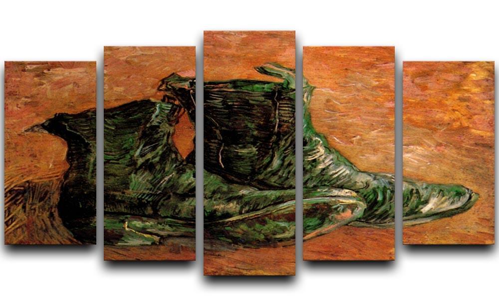 A Pair of Shoes by Van Gogh 5 Split Panel Canvas  - Canvas Art Rocks - 1