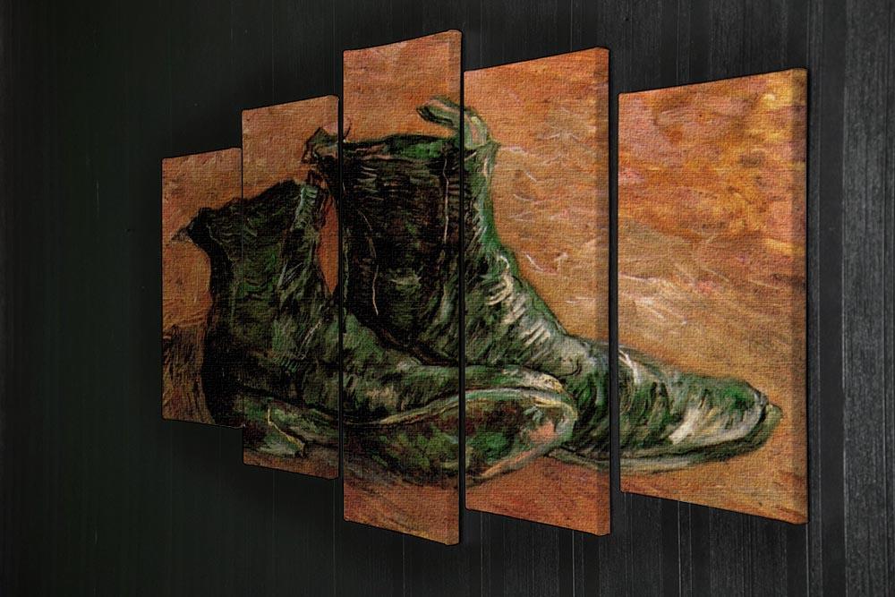 A Pair of Shoes by Van Gogh 5 Split Panel Canvas - Canvas Art Rocks - 2