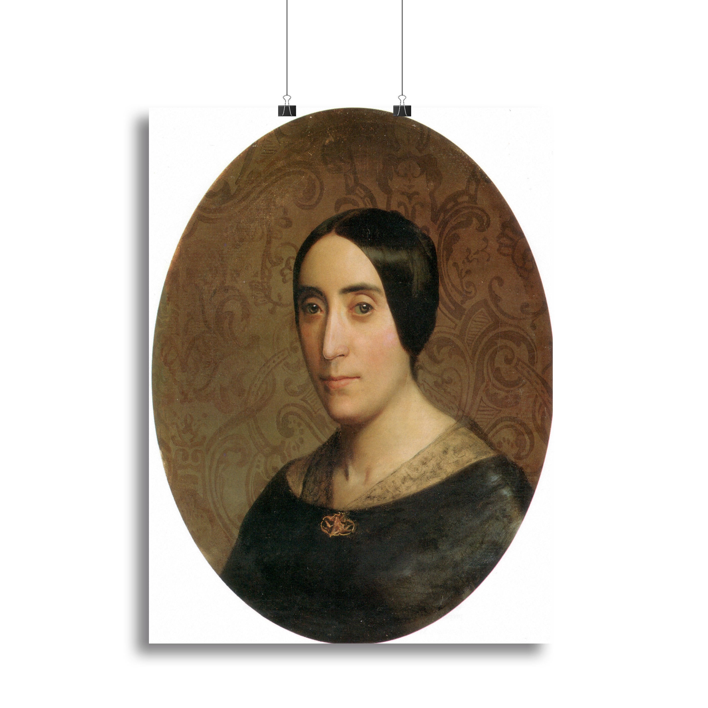 A Portrait of Amelina Dufaud Bouguereau 1850 By Bouguereau Canvas Print or Poster