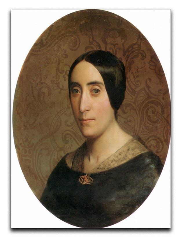 A Portrait of Amelina Dufaud Bouguereau 1850 By Bouguereau Canvas Print or Poster  - Canvas Art Rocks - 1