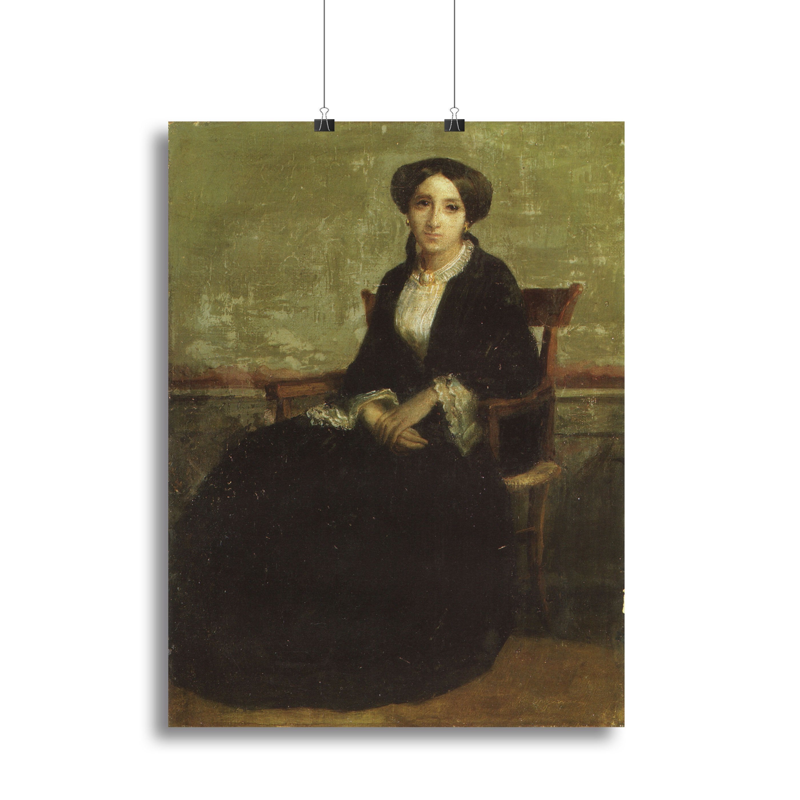 A Portrait of Genevieve Bouguereau 1850 By Bouguereau Canvas Print or Poster